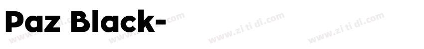 Paz Black字体转换